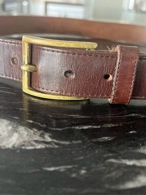 Vintage Coach Brown Bridle Leather Belt with brass Buckle 90cm size 36 made USA